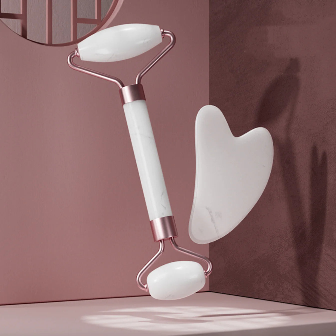 Facial Massage & Scraping Roller Set