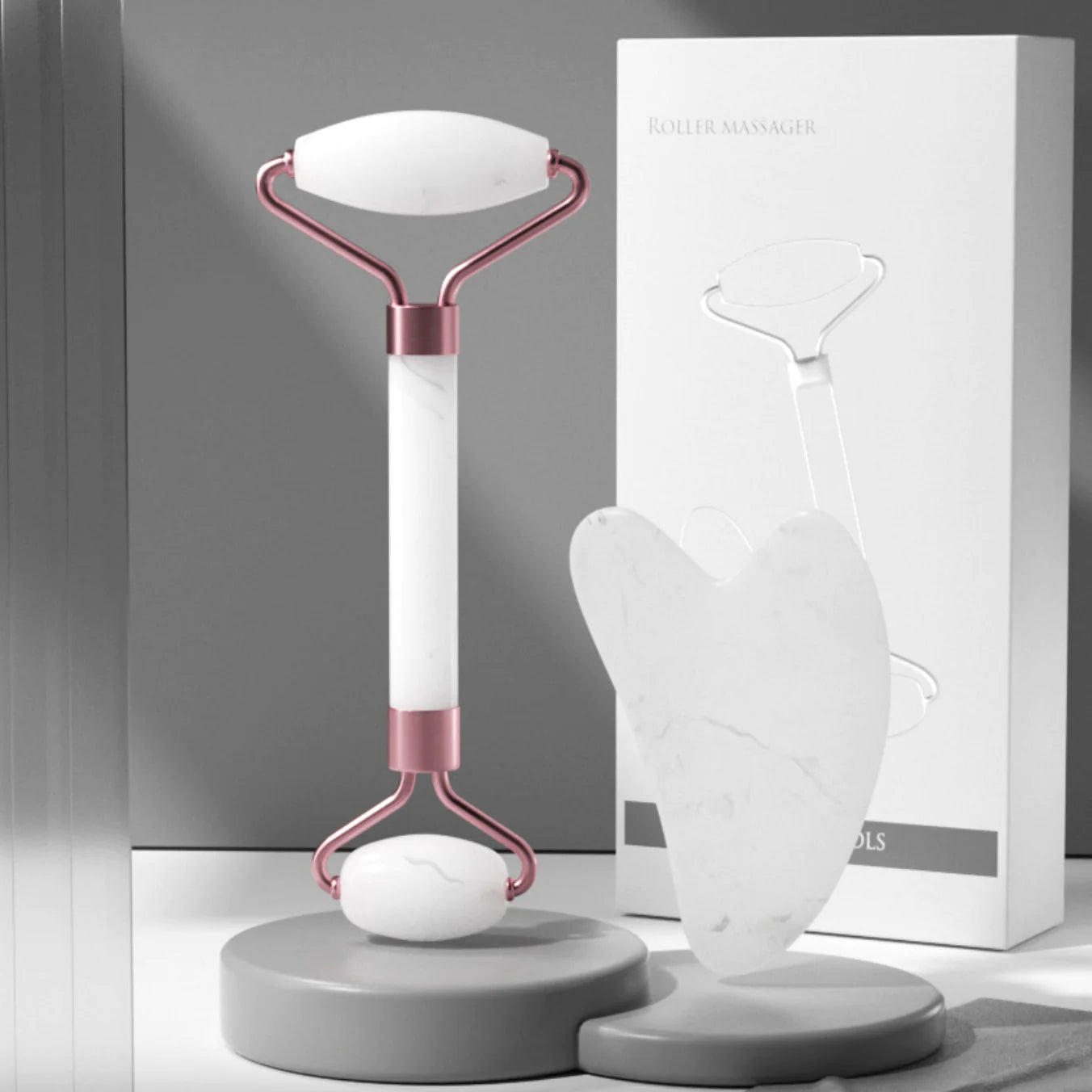 Facial Massage & Scraping Roller Set