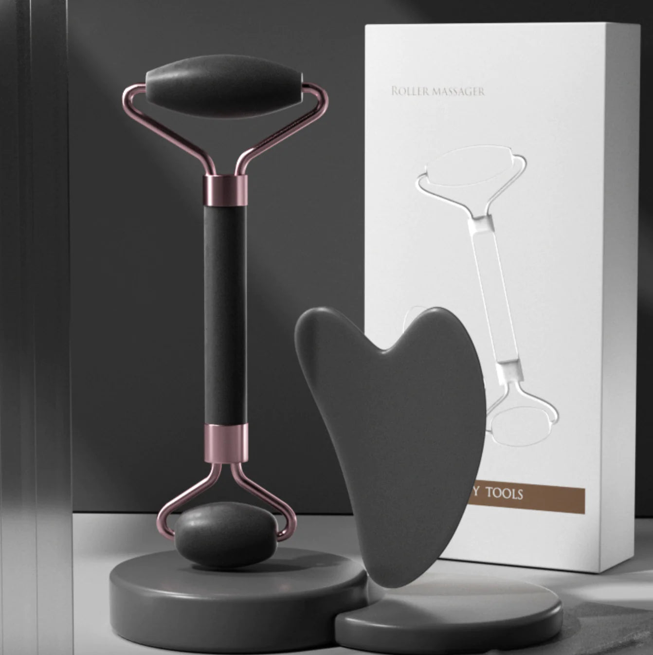 Facial Massage & Scraping Roller Set
