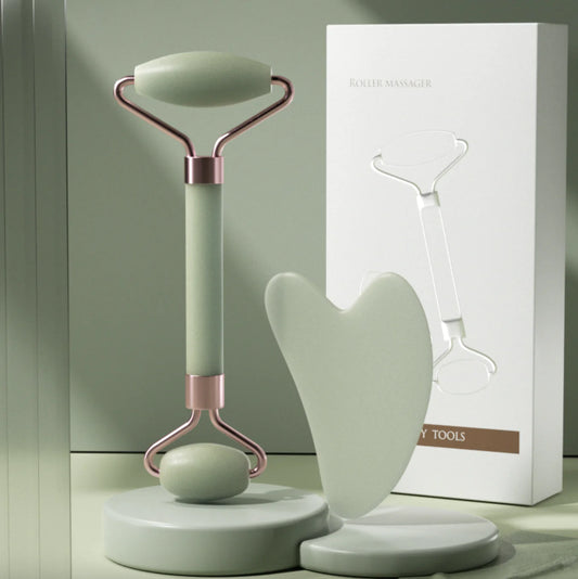 Facial Massage & Scraping Roller Set